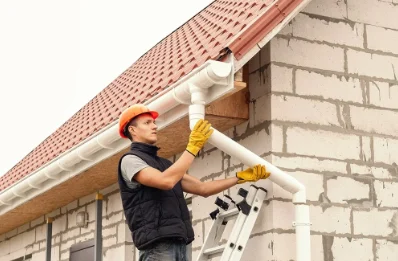 Pose et remplacement de gouttières à Malay-le-Petit